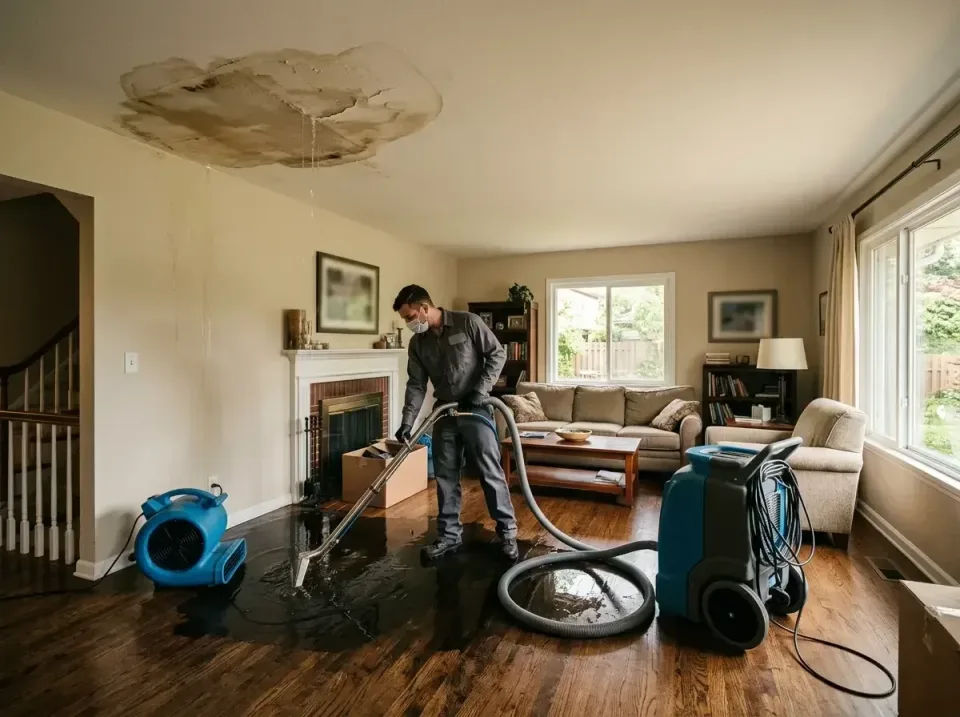 attic-pipe-burst-ceiling-drip-008 — frequently asked questions, Water Damage Restoration & Carpet Care in Park Forest, IL